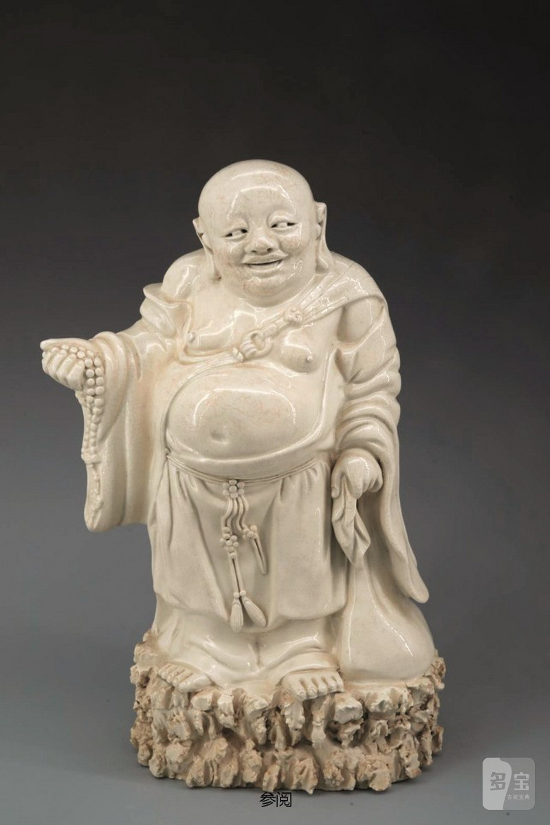 清早期  漳州窑弥勒佛立像 - 图2